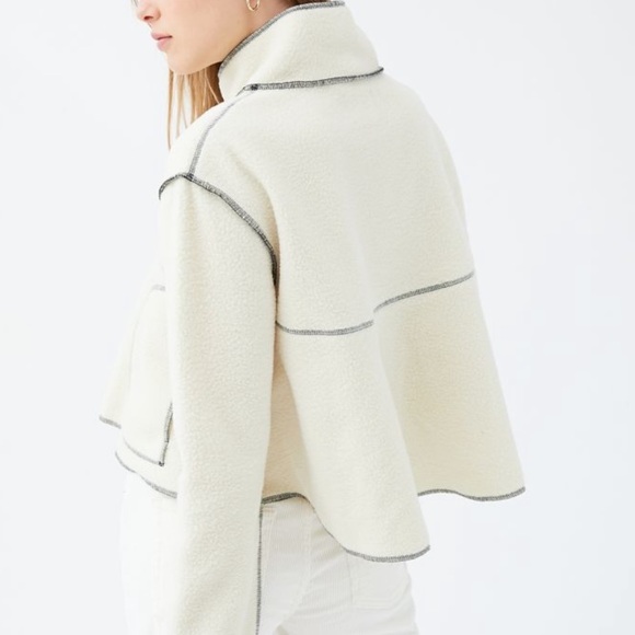 Urban Outfitters Fleece Half-Zip Sweatshirt - Picture 2 of 4